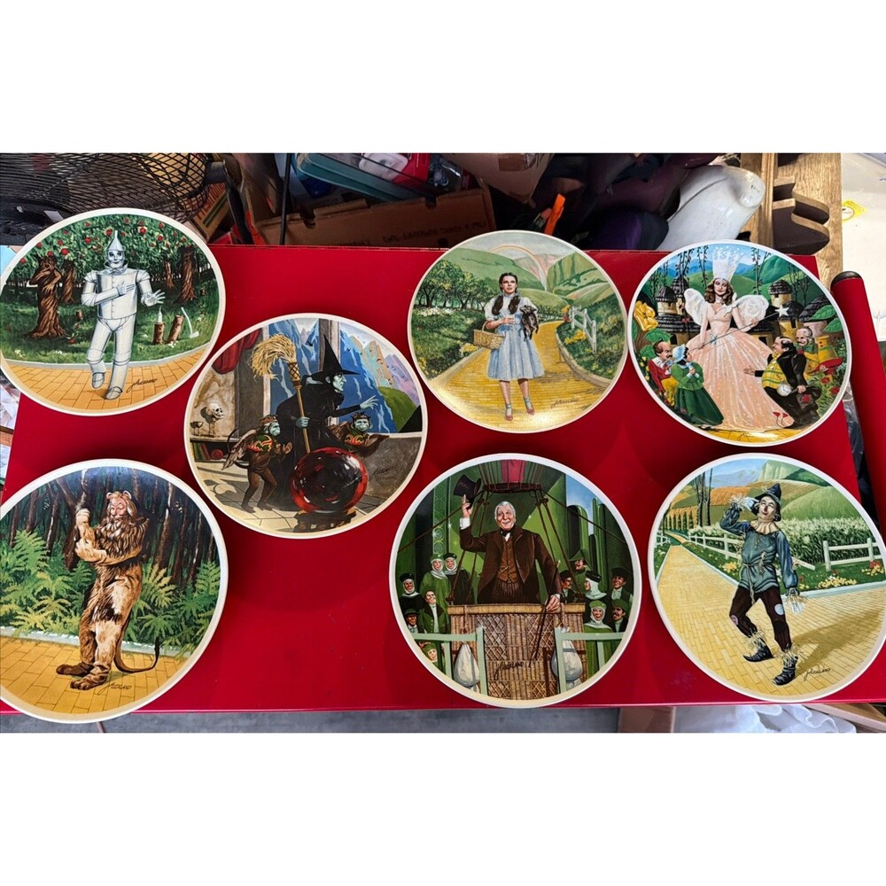 Wizard of Oz Knowles James Auckland Collector Plates Set 7 Vintage 1977-79 MGM